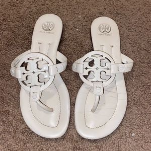 White Tory Burch Sandals